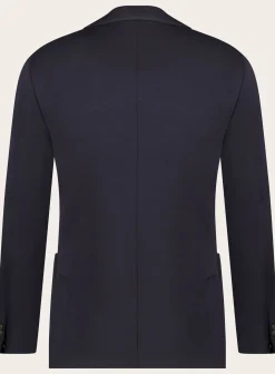 Corneliani Regular-Fit Jasje Van Wol En Zijde Blue Navy Shop
