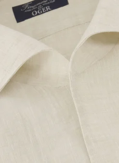 Finamore Regular-Fit Shirt Van Linnen Beige Cheap