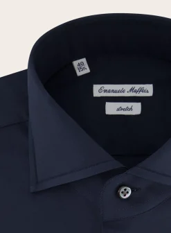 Emanuele Maffeis Regular-Fit Stretch-Katoen Overhemd Best