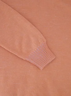 Fioroni Ritsvest Met Opstaande Kraag Van Cashmere Oranje Clearance