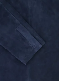 ARMA Rolf Overshirt Van Suede Blauw Flash Sale