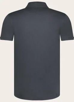 Orlebar Brown Sebastian Polo Van Katoen En Zijde Warm Grey New