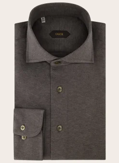 OGÉR Shirt Van Katoen Taupe Best