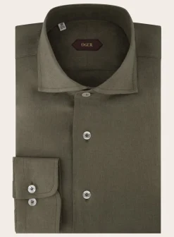 OGÉR Shirt Van Linnen Groen New