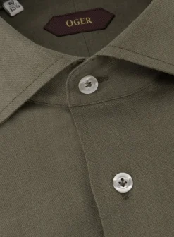 OGÉR Shirt Van Linnen Groen New