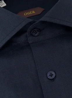 OGÉR Shirt Van Linnen Blue Navy Shop