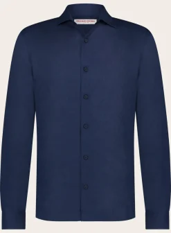 ORLEBAR BROWN Shirt Van Linnen Blue Navy Sale