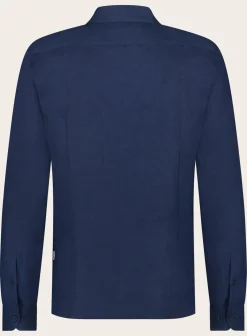 ORLEBAR BROWN Shirt Van Linnen Blue Navy Sale