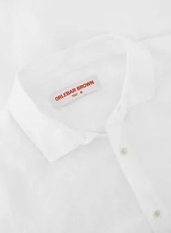 ORLEBAR BROWN Shirt Van Linnen Wit Discount