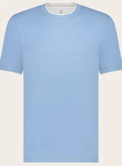 Brunello Cucinelli Slim-Fit Faux-Layer T-Shirt Van Jersey Katoen Best Sale