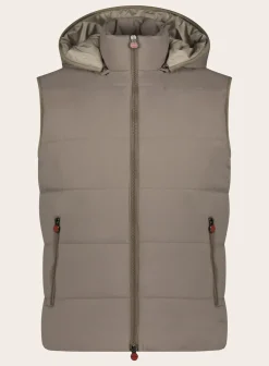 Kiton Slim-Fit Gewatteerde Bodywarmer Taupe Online