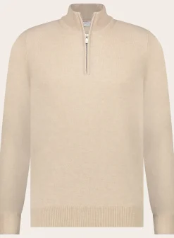 Brunello Cucinelli Slim-Fit Half-Zip Trui Van Cashmere Flash Sale