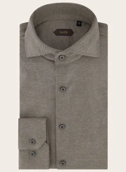 OGÉR Slim-Fit Twill Shirt Van Katoen Sale