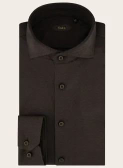 OGÉR Slim-Fit Twill Shirt Van Katoen Sale