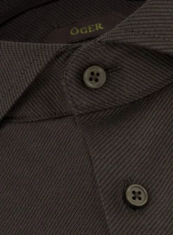 OGÉR Slim-Fit Twill Shirt Van Katoen Sale