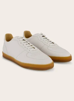 Brunello Cucinelli Sneakers Van Leer Wit New