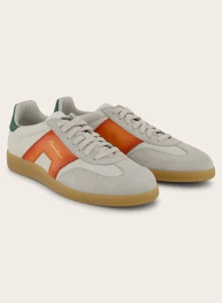 Santoni Sneakers Van Leer Wit Online