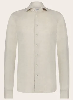 Emanuele Maffeis Stretch Shirt Van Linnen Best Sale