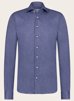 Emanuele Maffeis Stretch Shirt Van Linnen Best Sale