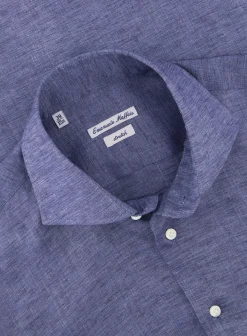Emanuele Maffeis Stretch Shirt Van Linnen Best Sale