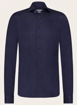 Emanuele Maffeis Stretch Shirt Van Linnen Best Sale