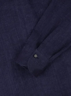 Emanuele Maffeis Stretch Shirt Van Linnen Best Sale