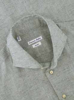Emanuele Maffeis Stretch Shirt Van Linnen Best Sale