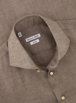 Emanuele Maffeis Stretch Shirt Van Linnen Best Sale