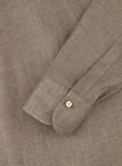 Emanuele Maffeis Stretch Shirt Van Linnen Best Sale