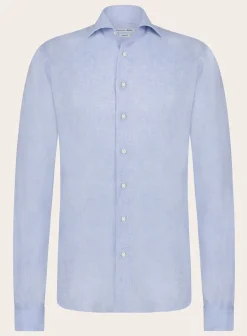 Emanuele Maffeis Stretch Shirt Van Linnen Best Sale