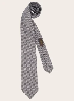 OGÉR Stropdas Met Print Van Zijde Discount