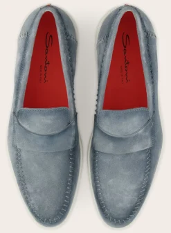 Santoni Suede Atlantis Instappers New