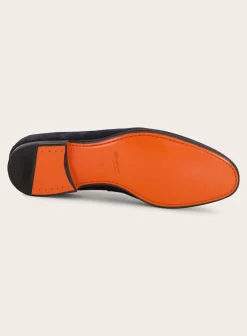 Santoni Suede Carlos Penny Loafers Cheap