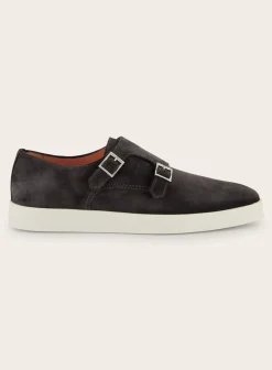Santoni Suede Dubbele Gespsneakers Atlantis Hot
