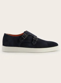 Santoni Suede Dubbele Gespsneakers Atlantis Hot