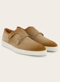 Santoni Suede Dubbele Gespsneakers Atlantis Hot