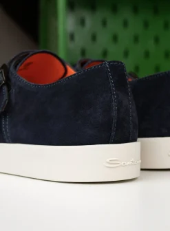 Santoni Suede Dubbele Gespsneakers Atlantis Hot