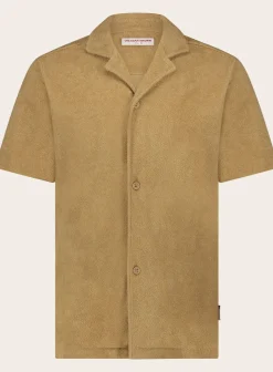 Orlebar Brown Terry Polo Van Katoen Camel Outlet
