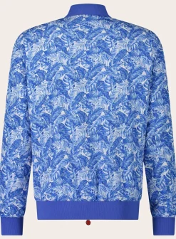 Kiton Windbestendige Bomberjack Met Print Blauw Sale